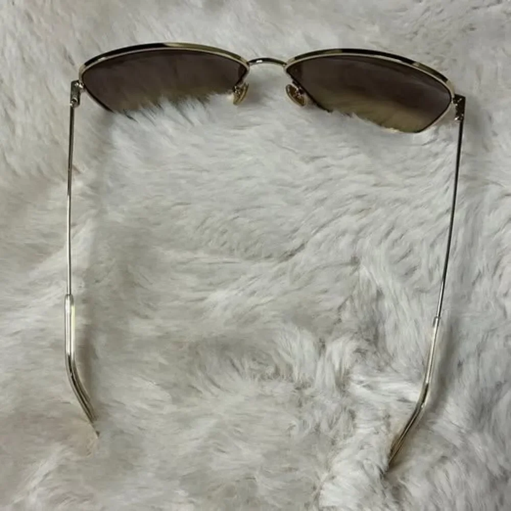 CELINE Oversized Gold Metal Brown Gradient Sunglasses Made Italy